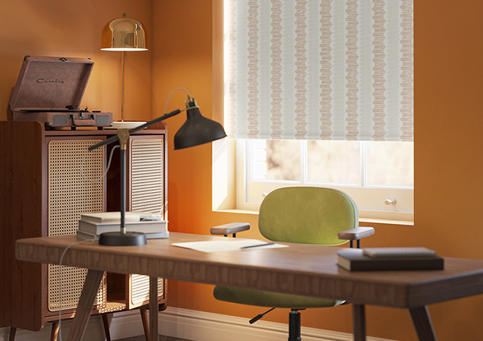 Zig Zag Stripe, Terracotta - Roller Blind - Image 5